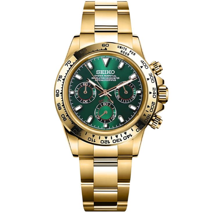 SEIKO DAYTONA MOD | Malachite Gold