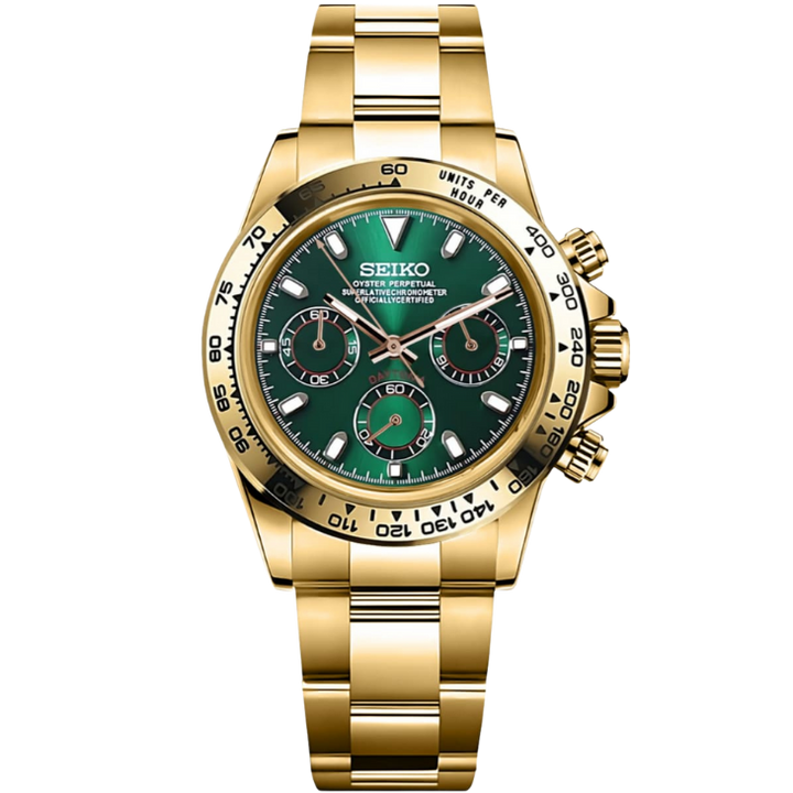 SEIKO DAYTONA MOD | Malachite Gold