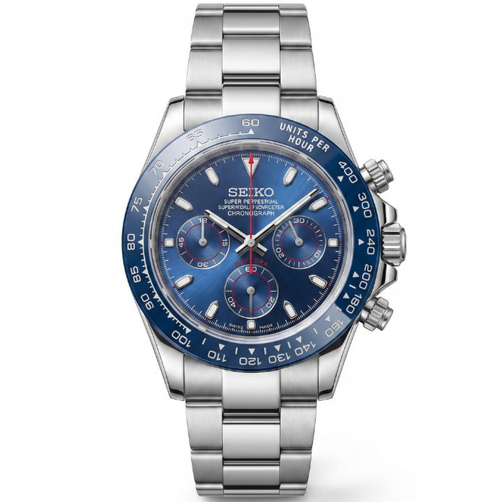 SEIKO DAYTONA MOD | Diepblauw