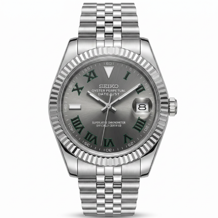 SEIKO DATEJUST MOD | GRIJS WIMBLEDON