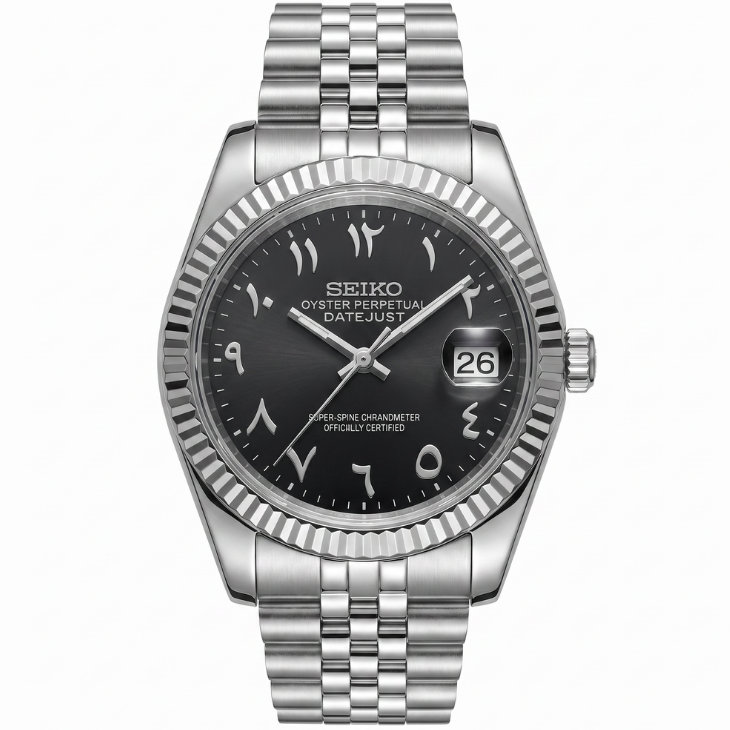 Seiko Datejust Black Arabic Dial