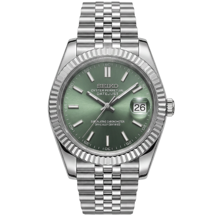 SEIKO DATEJUST MOD | ZACHT GROEN