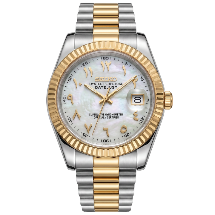 SEIKO DATEJUST MOD | GOUD TWEEKLEURIG