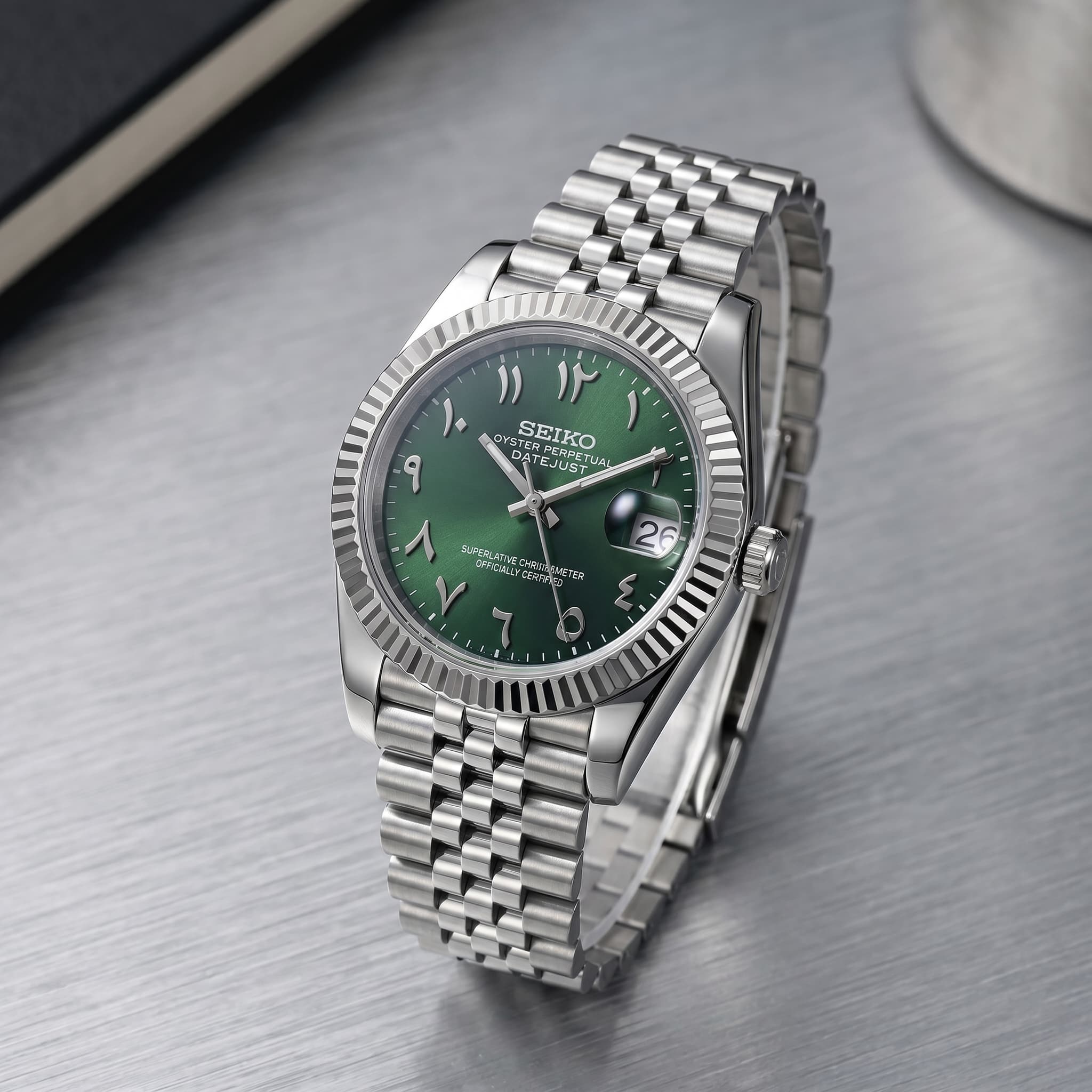 Seiko Datejust Green Arabic Dial