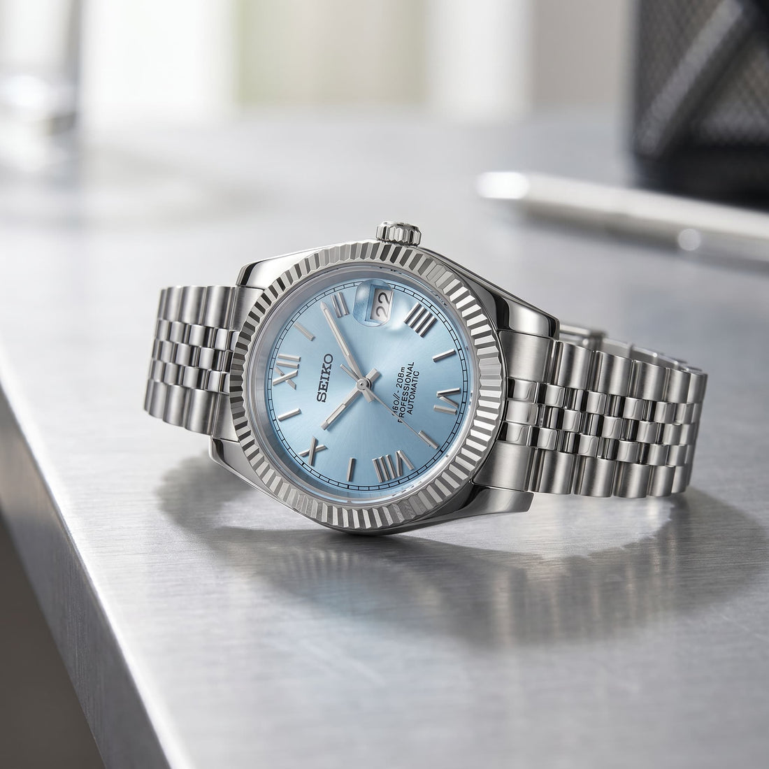 Seiko Datejust Roman Light Blue