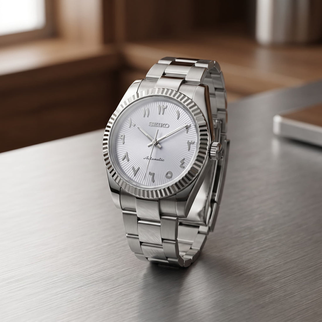 Seiko Datejust White Arabic Dial