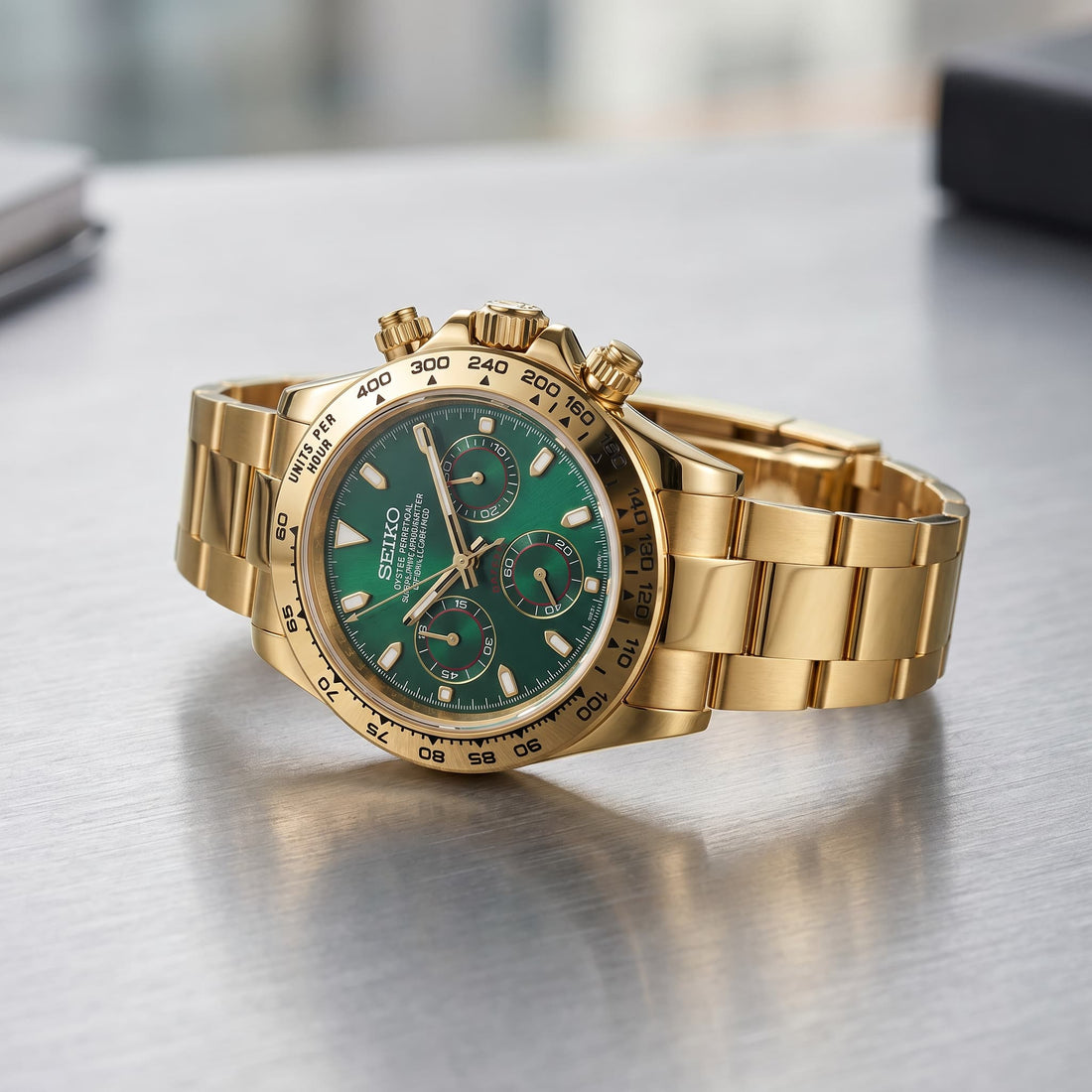 Seiko Daytona Malachite Gold