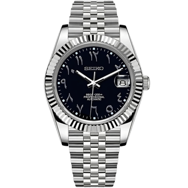 SEIKO DATEJUST MOD | BLACK ARABIC DIAL