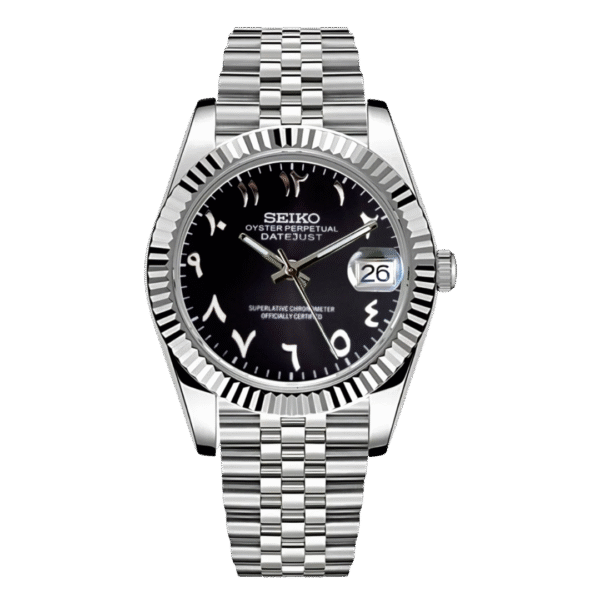 SEIKO DATEJUST MOD | BLACK ARABIC DIAL